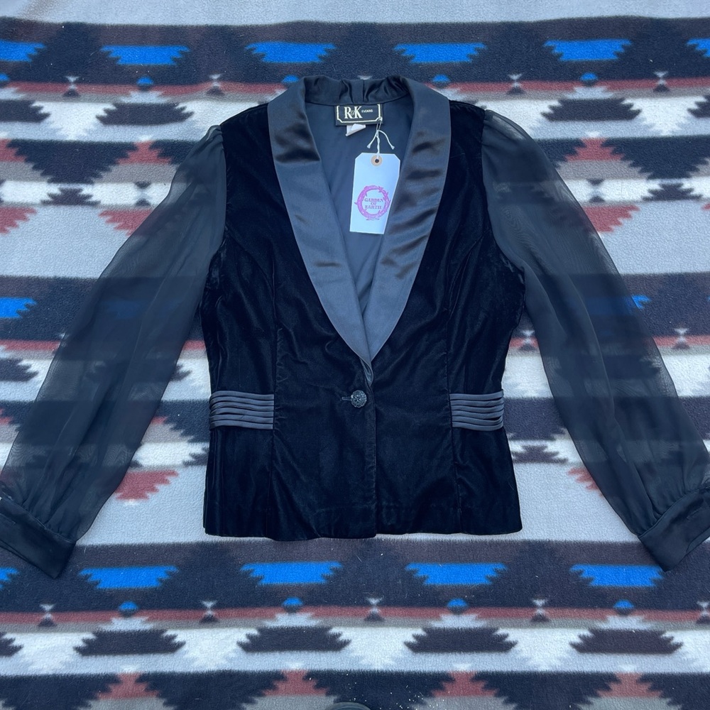 Vintage Velvet and sheer blazer
